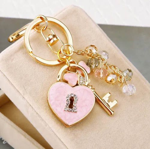 Key Heart Lock Charm